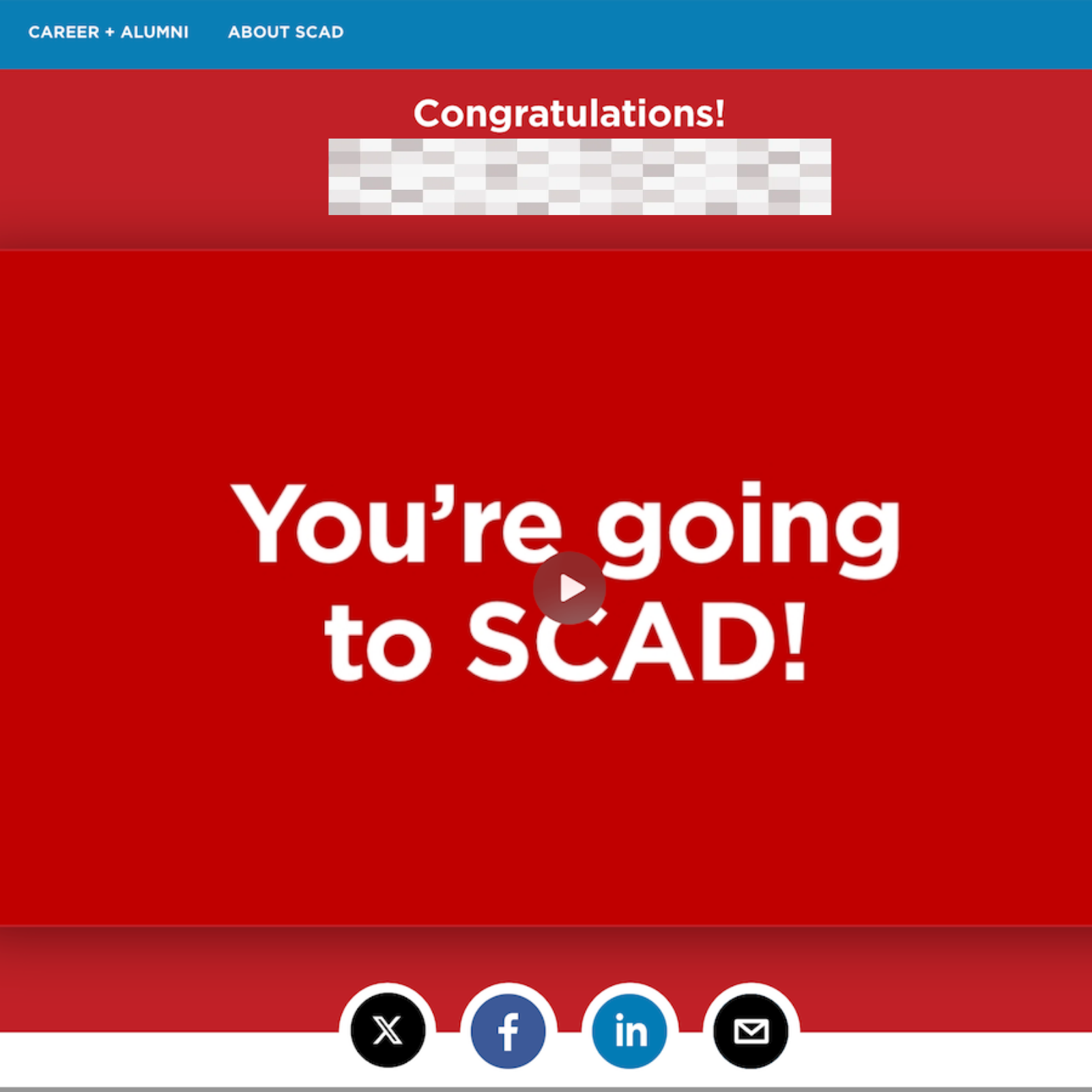 SCAD 합격증 SCAD 합격 페이지